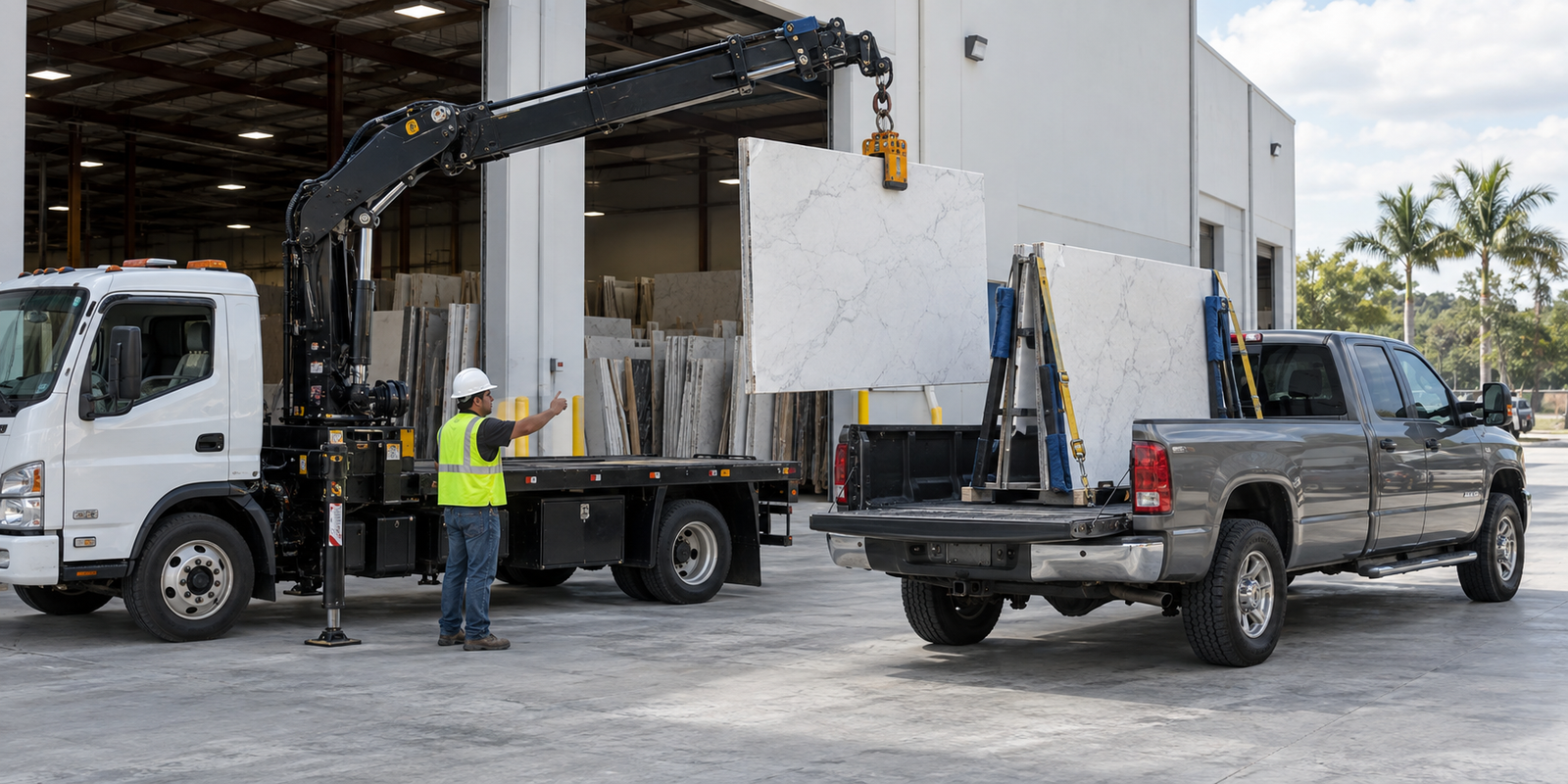 Full quartz slab selection